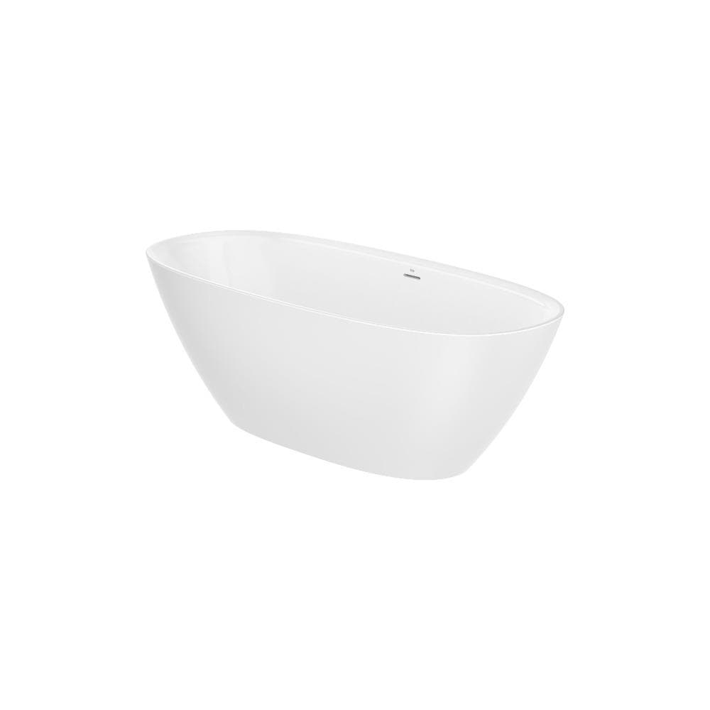 Roca Modern Freestanding Bath Roca Ariane Oval Freestanding Stonex® Oval Bath with Click-Clack Waste
