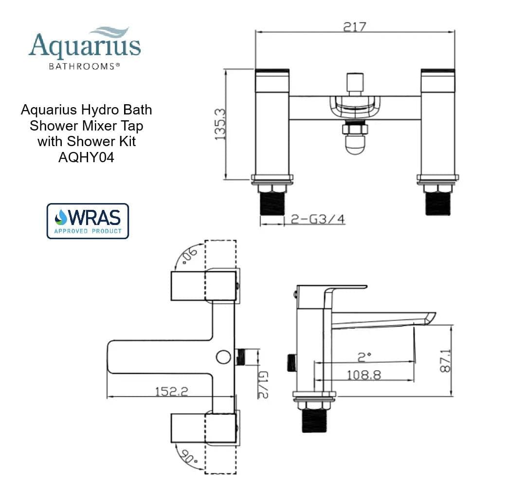 Aquarius Bath Shower Mixer Aquarius Hydro Bath Shower Mixer Tap with Shower Kit
