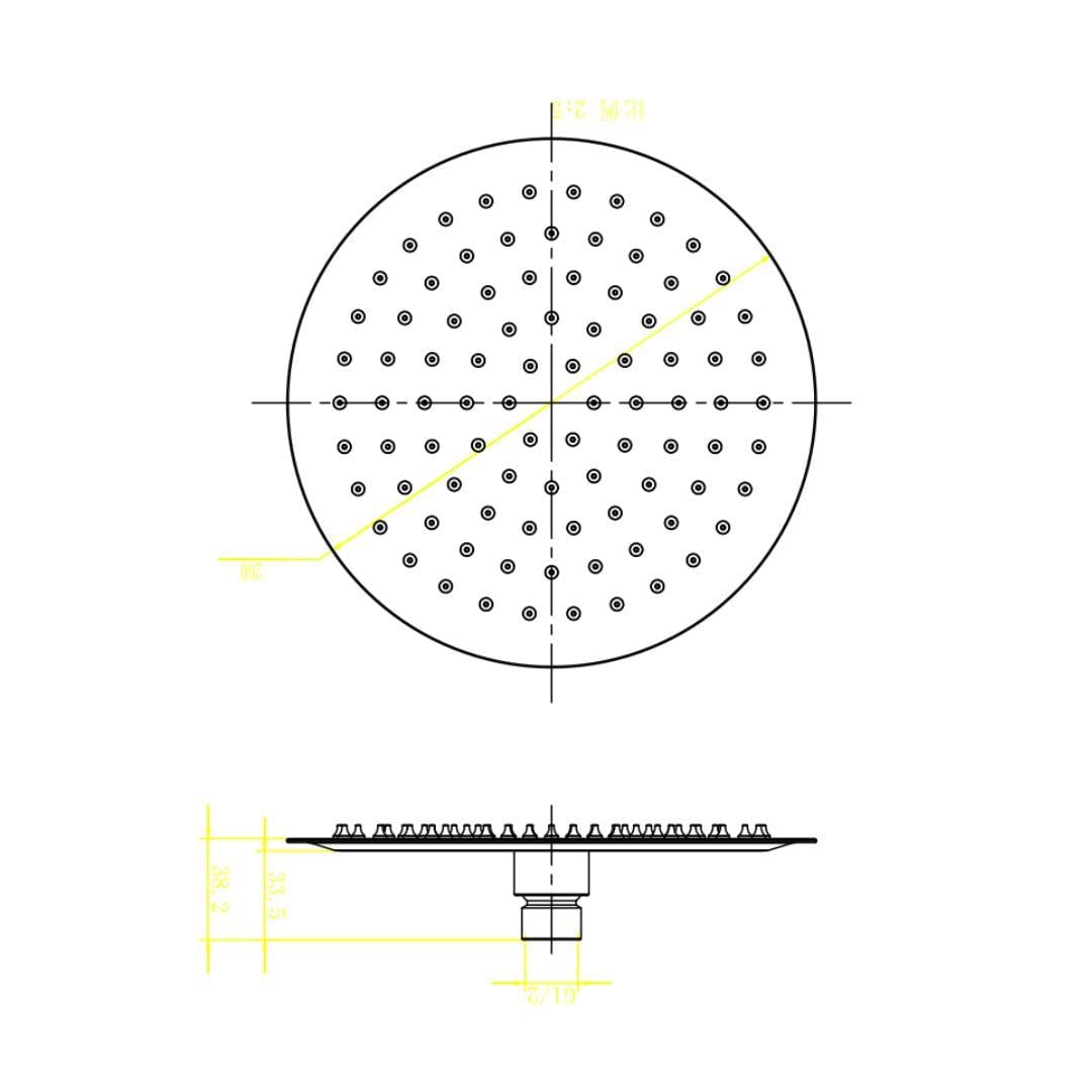 Aquarius Fixed Shower Head Aquarius Modern Round Over Head Shower Head