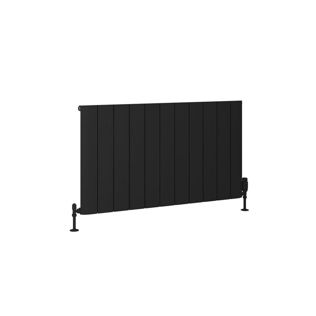 Eastbrook Panel Radiator Eastbrook Peretti Straight Horizontal Aluminum Radiator in Matt Black