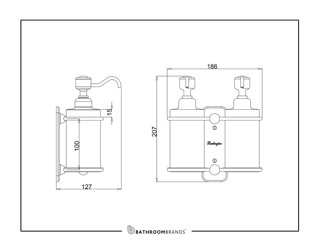 Burlington Soap Dispenser Burlington Double Soap Dispenser in Chrome
