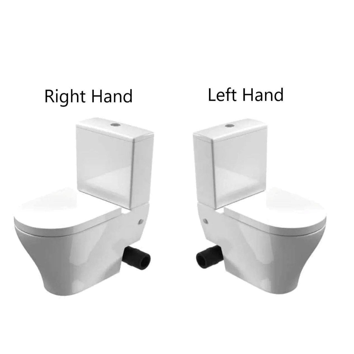 Saneux Close Coupled Toilet Saneux Uni Close Coupled Rimless Toilet - Right or Left Hand Soil Exit - with Soft Close Seat