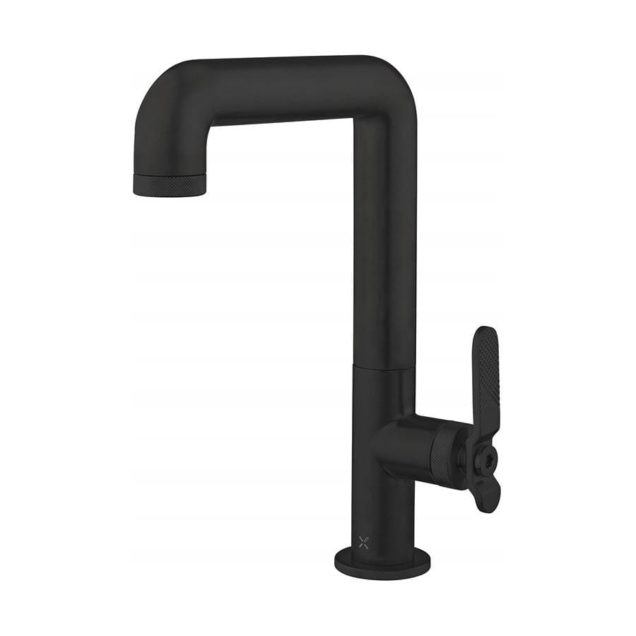 Crosswater Tall Basin Tap Matt Black Crosswater Union Tall Mono Basin Mixer Tap
