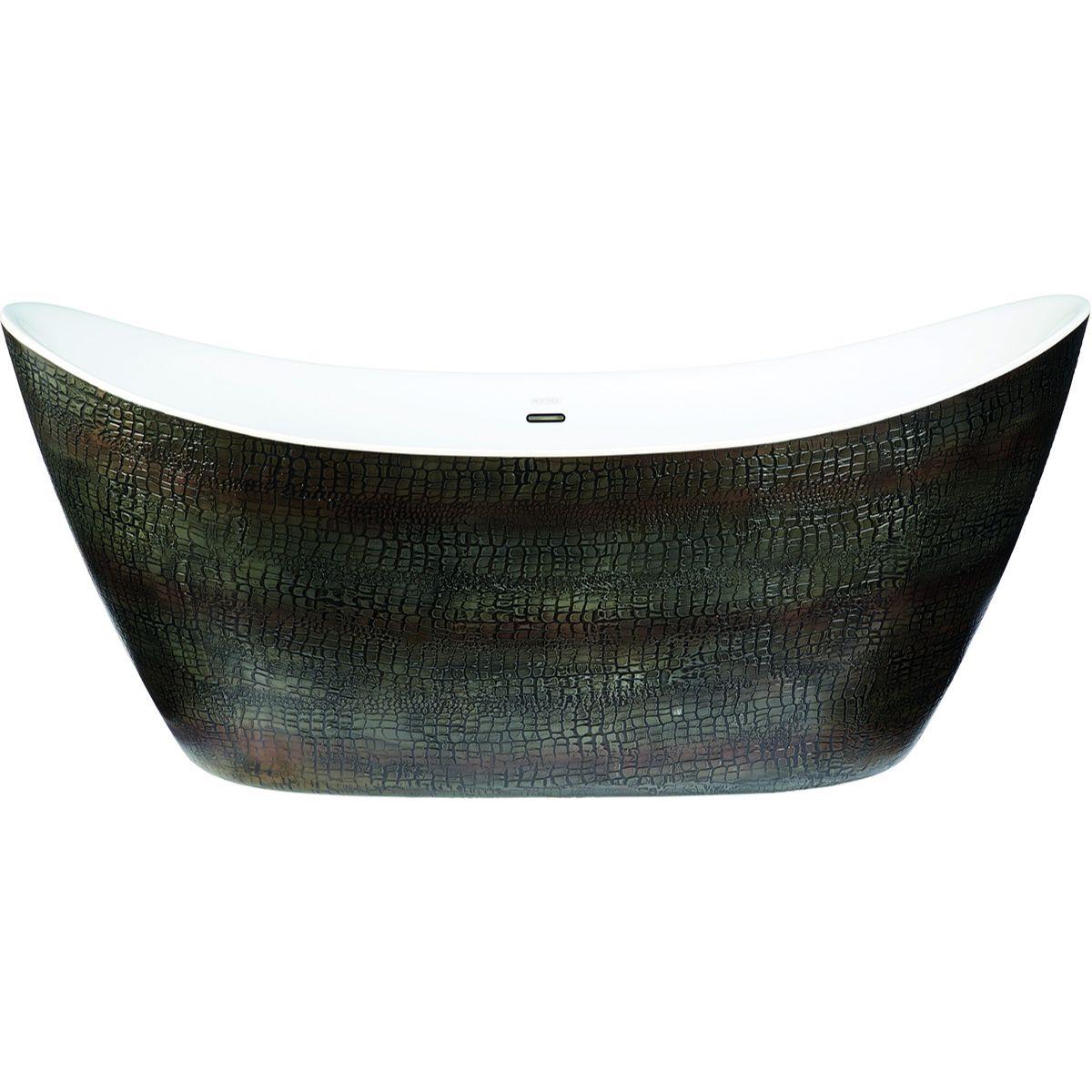 Heritage Alderley Mock Croc Skin Effect Freestanding Acrylic Double Ended Bath