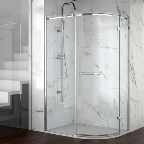 Merlyn Quadrant Shower Enclosure 900 x 760mm Merlyn 8 Series Frameless 1 Door Offset Quadrant