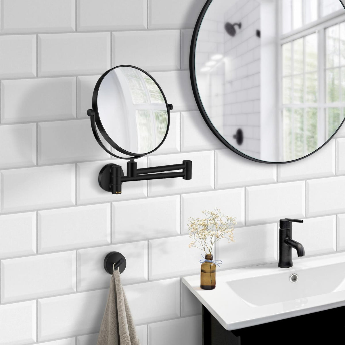 Smedbo Outline Round Extendable Magnified Mirror