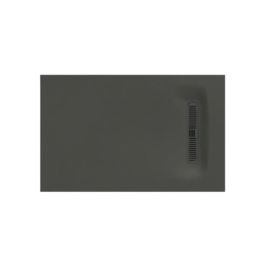 Crosswater Rectangle Shower Tray Matt Grey / 900 x 1100mm Crosswater Vito Rectangle 25mm Stone Resin Shower Tray