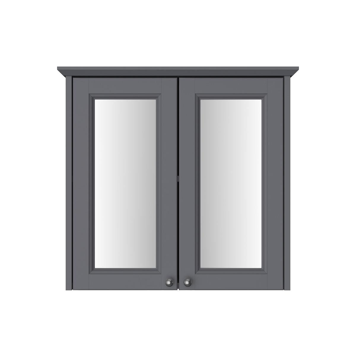 Heritage Mirrored Cabinet Graphite Heritage Caversham Double Door Mirror Wall Cabinet
