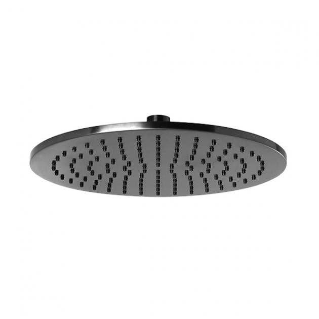 JTP Fixed Shower Head Brushed Black JTP VOS Fixed Round Shower Head - 250mm