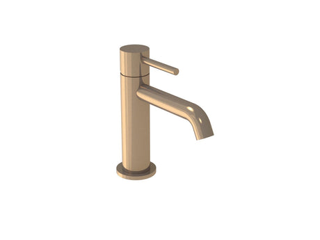 Saneux Mono Basin Tap Saneux Cos Deck Mounted Basin Mixer Tap in Brushed Bronze