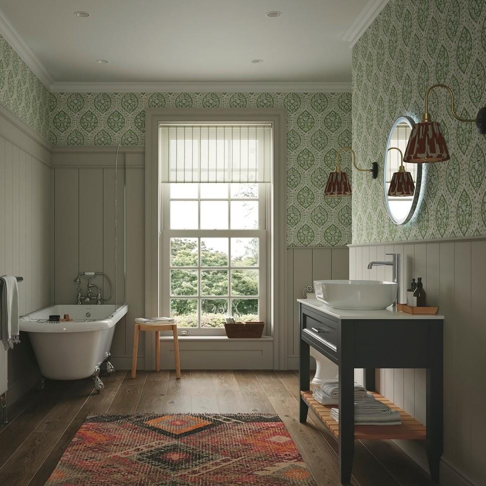 Heritage Floor Standing Vanity Unit Heritage Broughton Washstand with Laminate Worktop