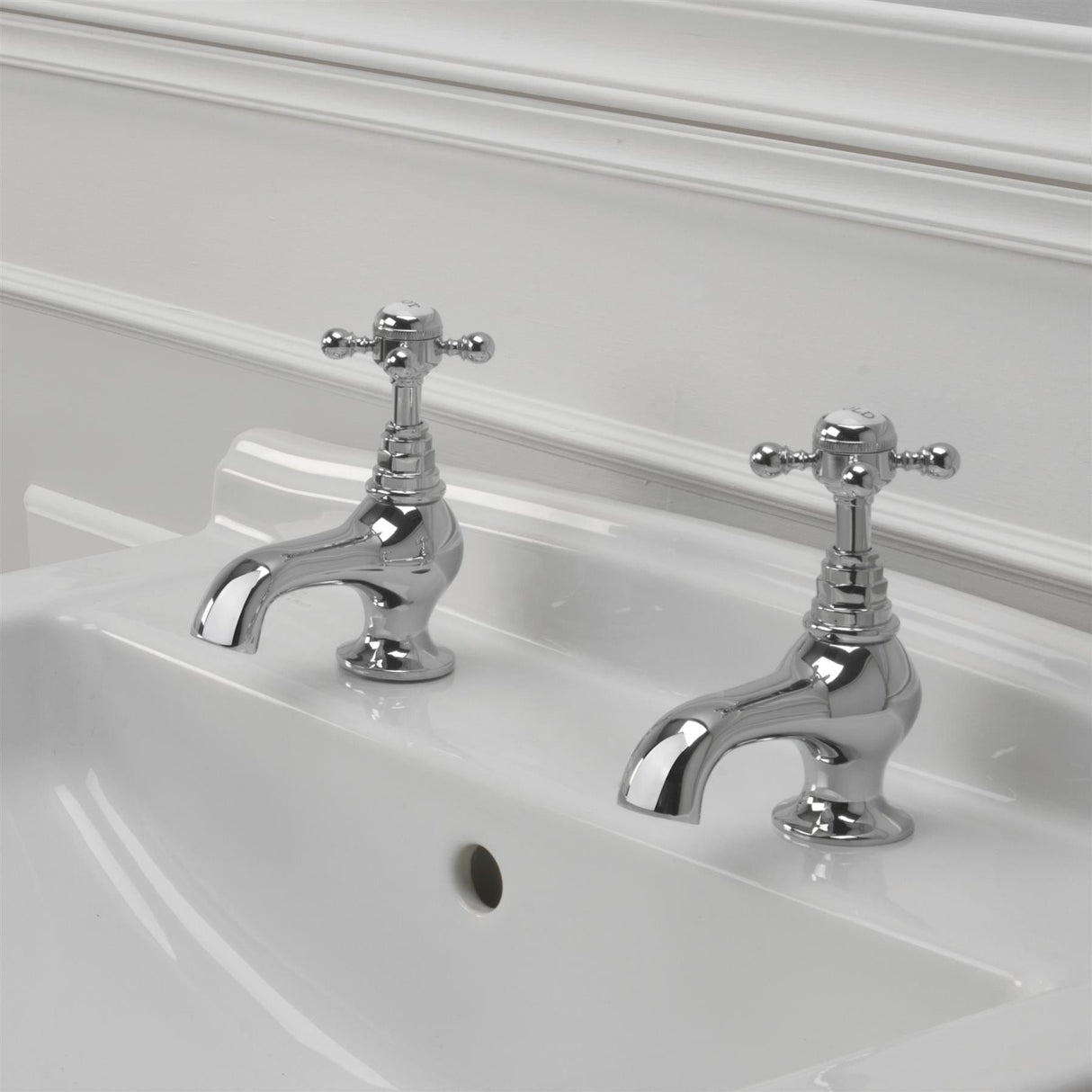 Sagittarius Pillar Basin Tap Sagittarius Edwardian Basin Taps (Pair) - Chrome - ED101C