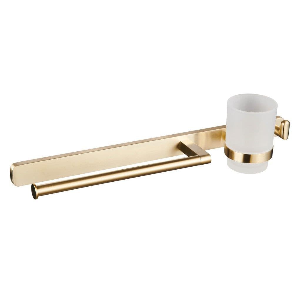 Aquarius Accessory Set Aquarius Auro Towel Ring, Hook and Tumbler Holder in Brushed Brass