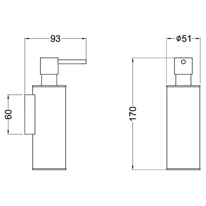 Crosswater Soap Dispenser Crosswater MPRO Wall Soap Dispenser in Chrome