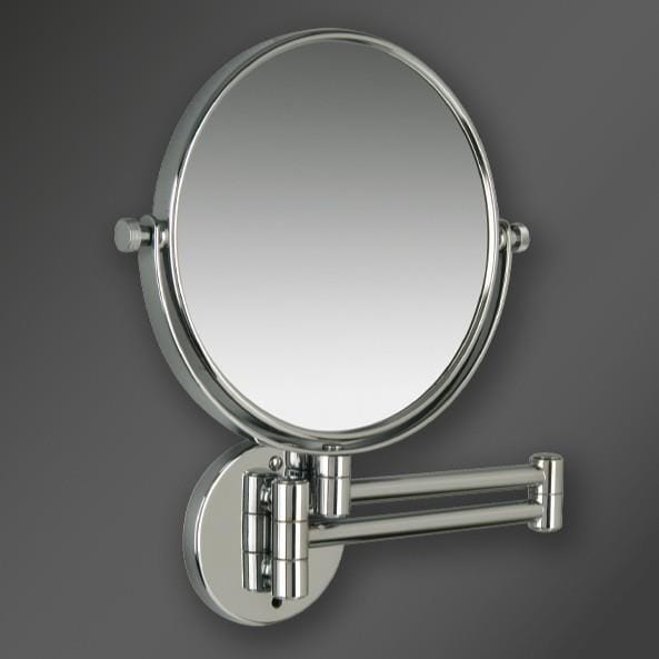 Miller Cosmetic and Shaving Mirror Miller Signature Wall Mounted Round Extendable Magnifying Mirror