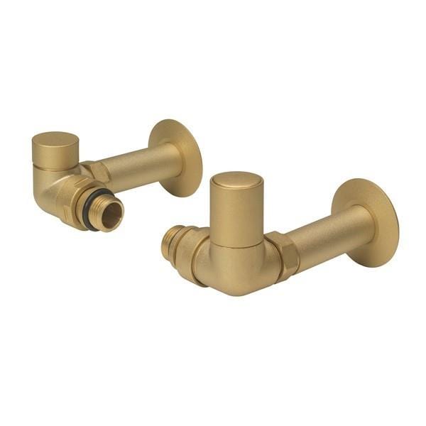 Crosswater Radiator Valve Brushed Brass Crosswater MPRO Corner Radiator Valves