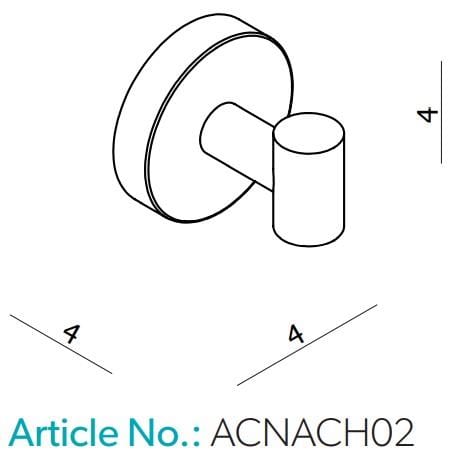 HIB Robe Hook HIB Nano Robe Hook in Chrome