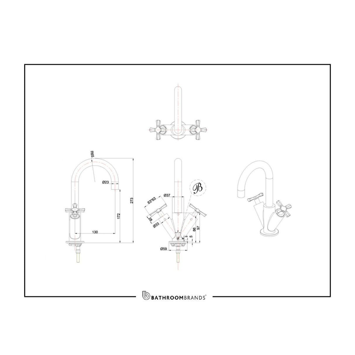 Burlington Riviera Mono Basin Mixer Tap