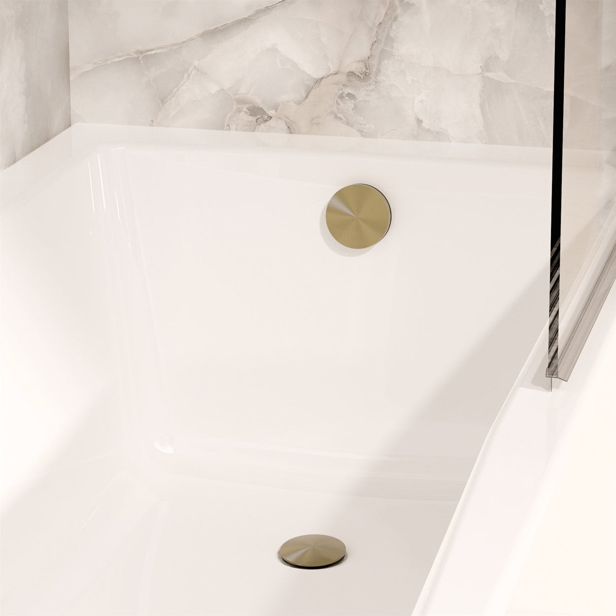 Crosswater Bath Waste Stainless Brushed Brass Effect Crosswater 3ONE6 Bath Filler with Waste