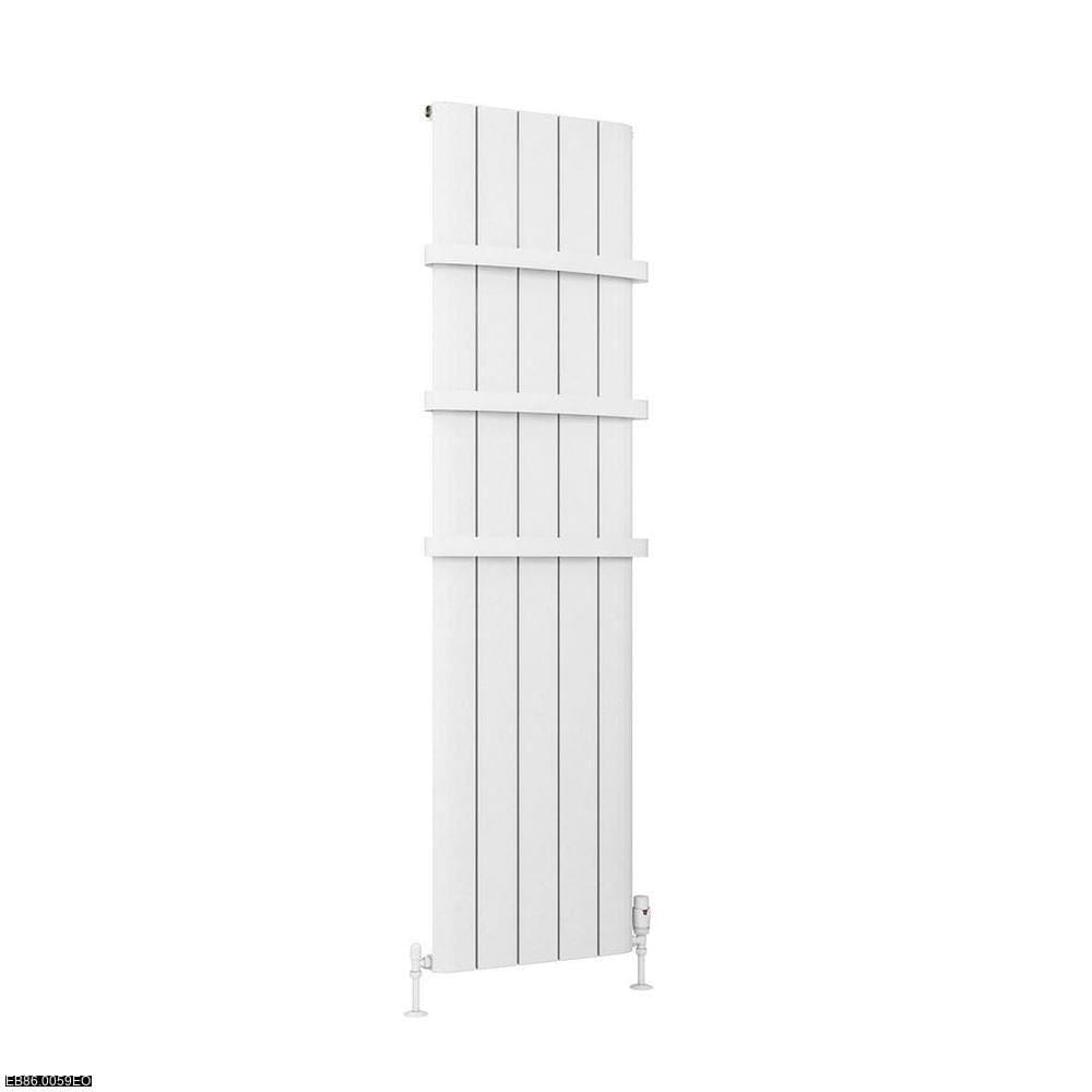 Eastbrook Peretti Straight Vertical Aluminium Radiator in Matt White