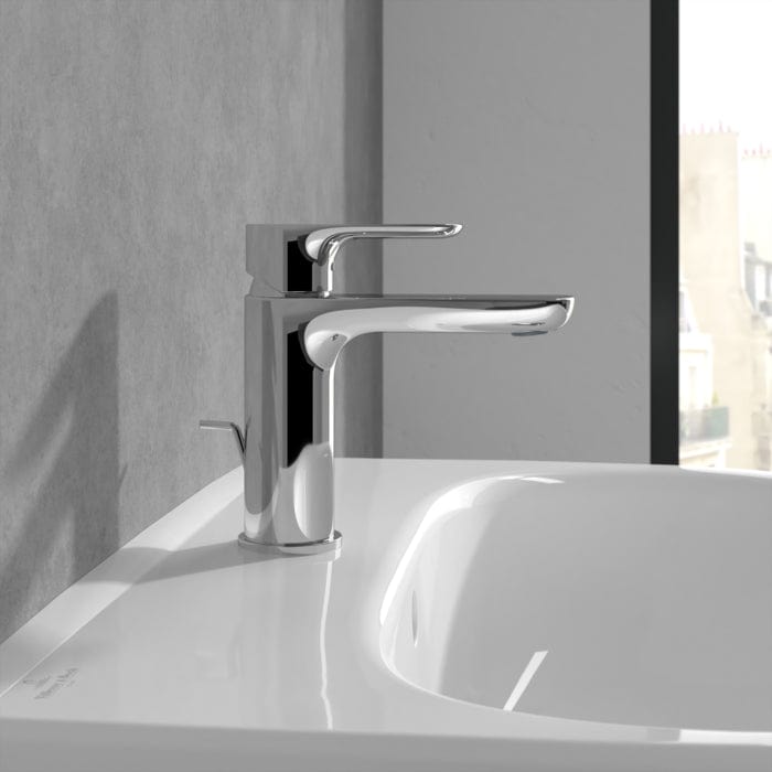 Villeroy & Boch Mono Basin Tap Villeroy & Boch O.Novo Single Lever Basin Mixer Tap with Pop-Up Waste in Chrome