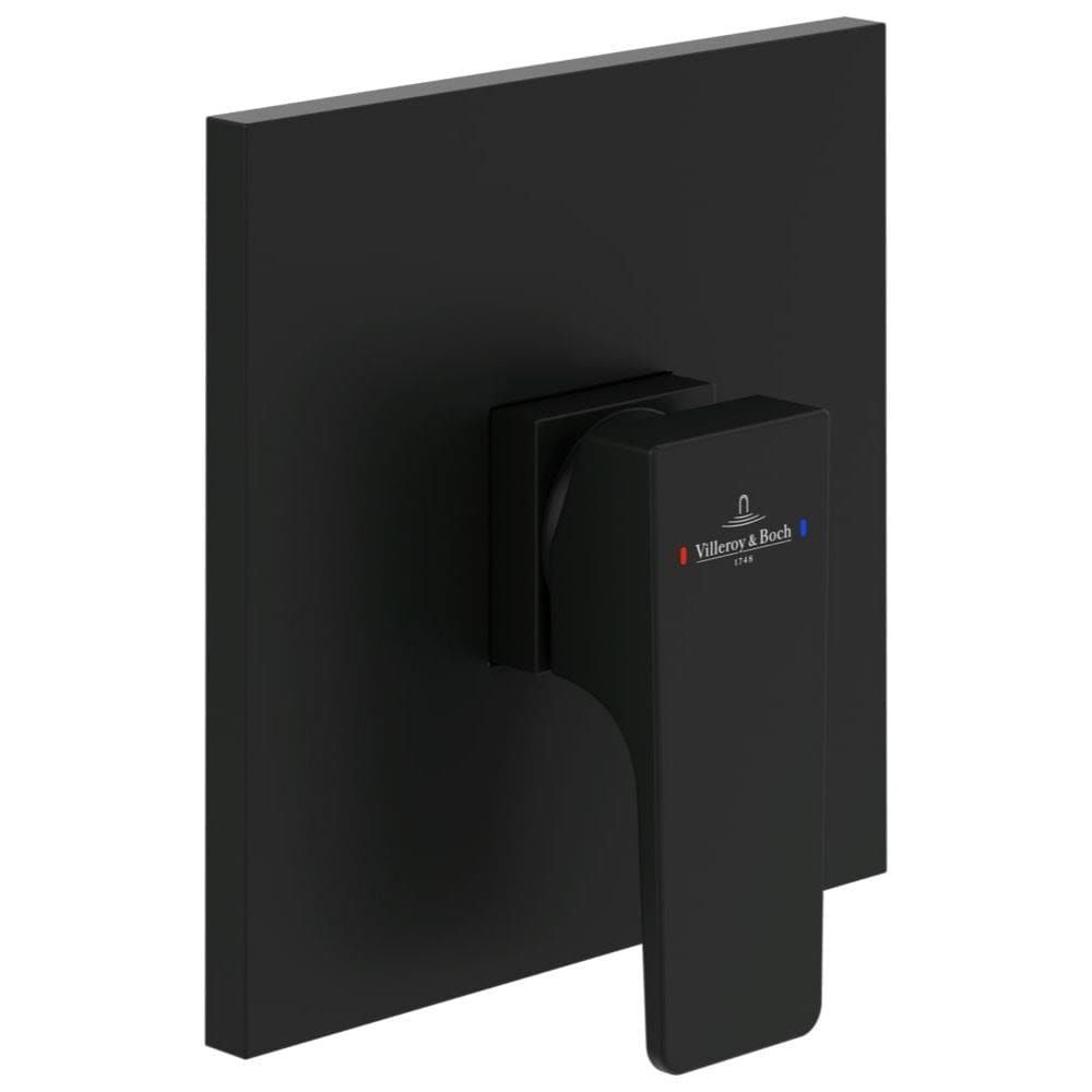 Villeroy & Boch Concealed Shower Valve Matt Black Villeroy & Boch Architectura Concealed 1-Outlet Single Lever Trim Set