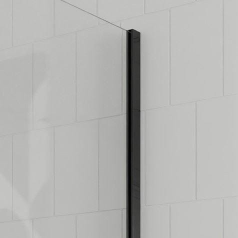 Crosswater Wetroom Accessory Matt Black Crosswater Gallery Wall Profile with Seal