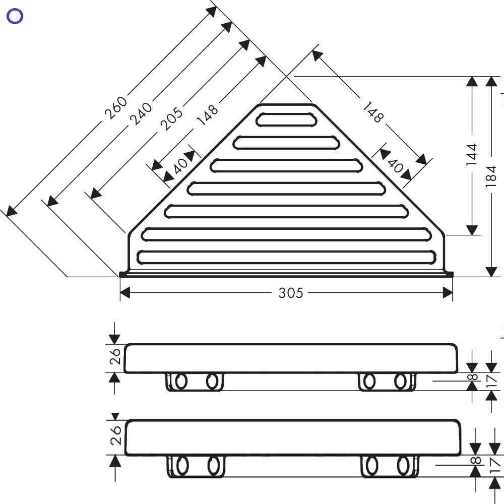 Hansgrohe Basket Hansgrohe Addstoris Corner Basket