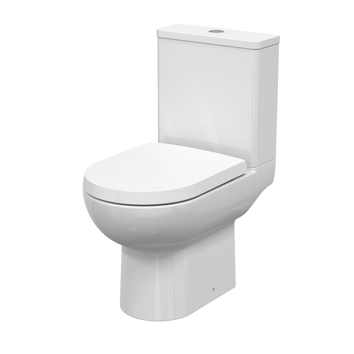 Aquarius Bathrooms Close Coupled Toilet Aquarius Cove Compact Rimless Open Back Close Coupled Toilet with Soft Close Quick Release Seat