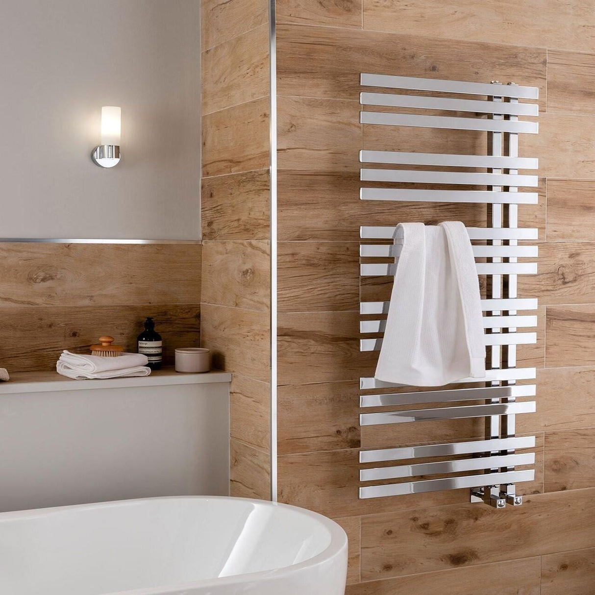 Vogue Designer Towel Radiator 1200 x 500 / Central Heating Vogue Aquila Designer Towel Rail in Chrome