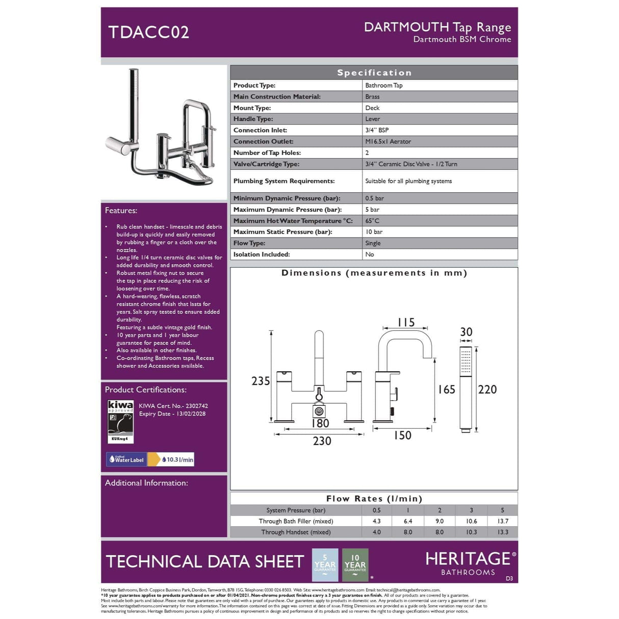 Heritage Bath Shower Mixer Heritage Dartmouth Bath Shower Mixer Tap