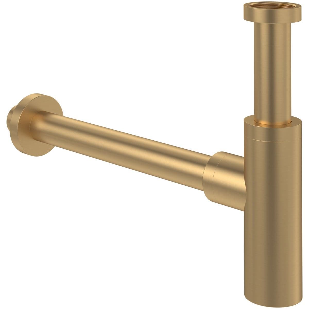 Villeroy and Boch Bottle Trap Brushed Gold Villeroy & Boch Universal Round Basin Bottle Trap