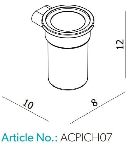 HIB Toothbrush Holder HIB Pico Wall Mounted Tumbler in Chrome