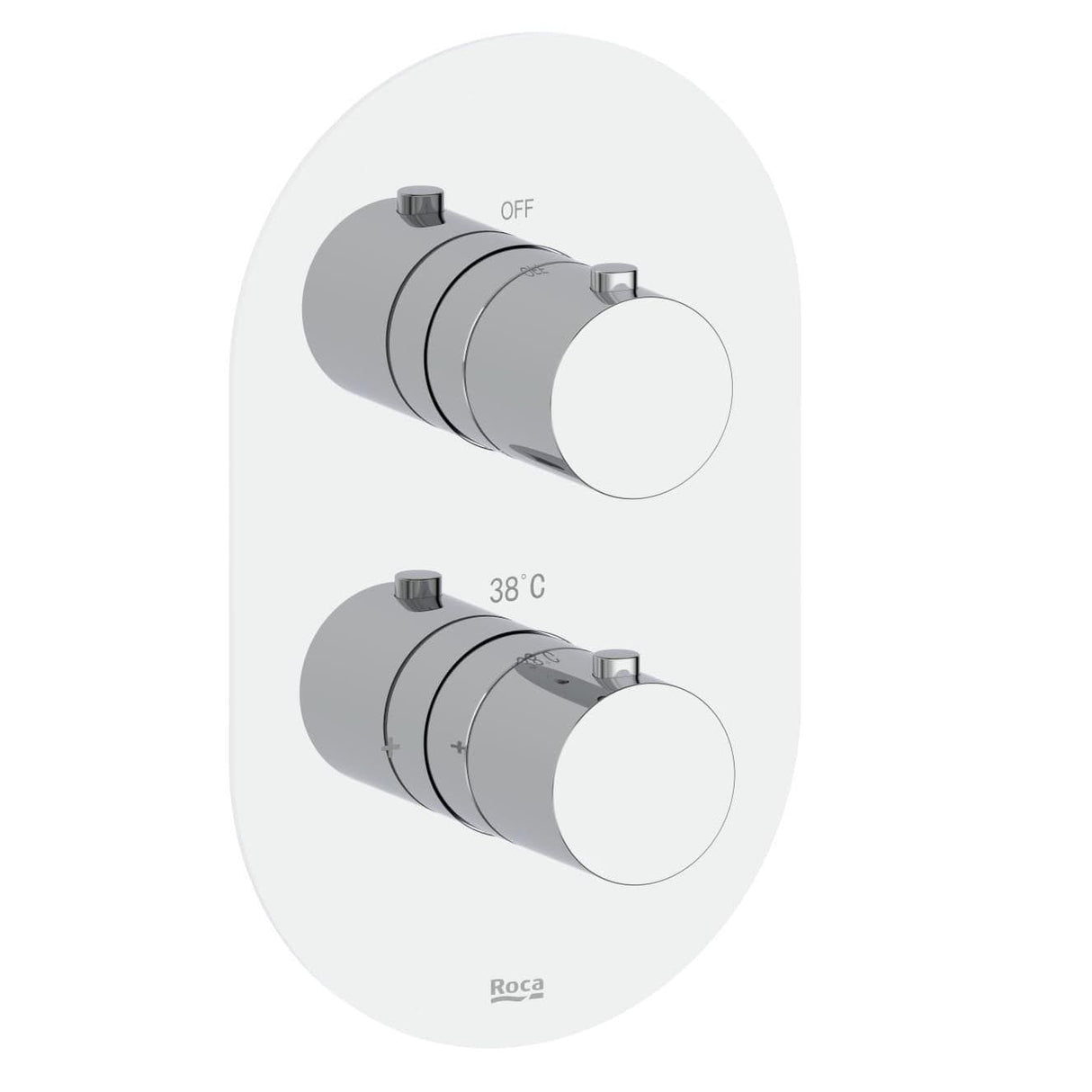 Roca Concealed Shower Set Roca Splash-T Thermostatic Concealed Shower Valve with Rainshower Head, Shower Handset and Slide Rail Set