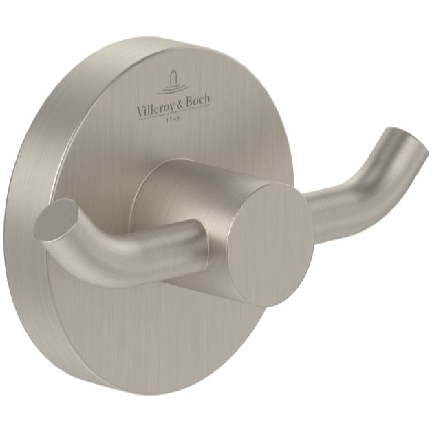 Villeroy & Boch Robe Hook Brushed Nickel Matt Villeroy & Boch Elements - Tender Double Robe Hook