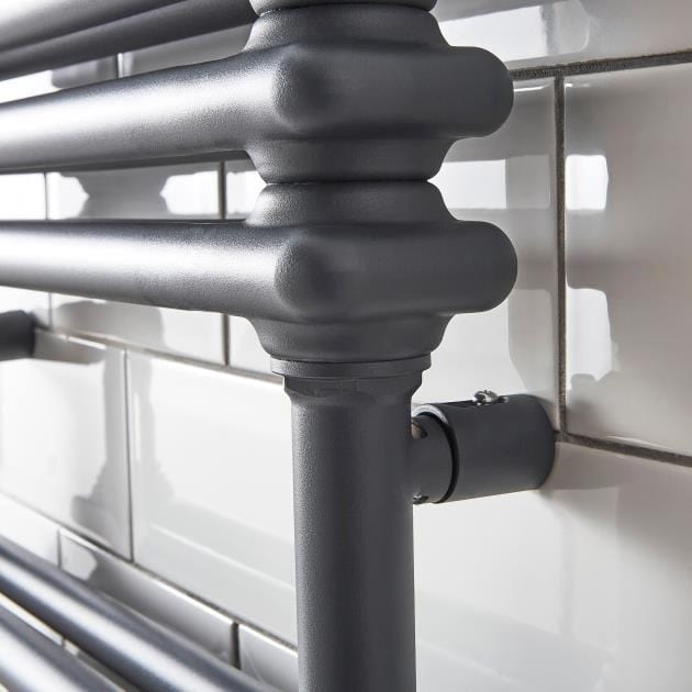 KRAD Designer Towel Radiators K-RAD Kolumn Straight Vertical Heated Towel Radiator in Matte Anthracite