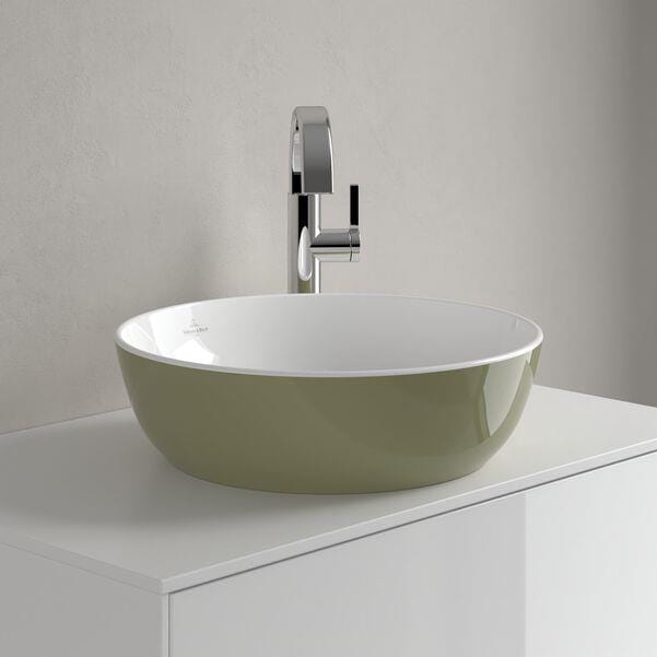 Villeroy & Boch Countertop Basin Sage Green Villeroy & Boch Artis Round 430mm Countertop Basin