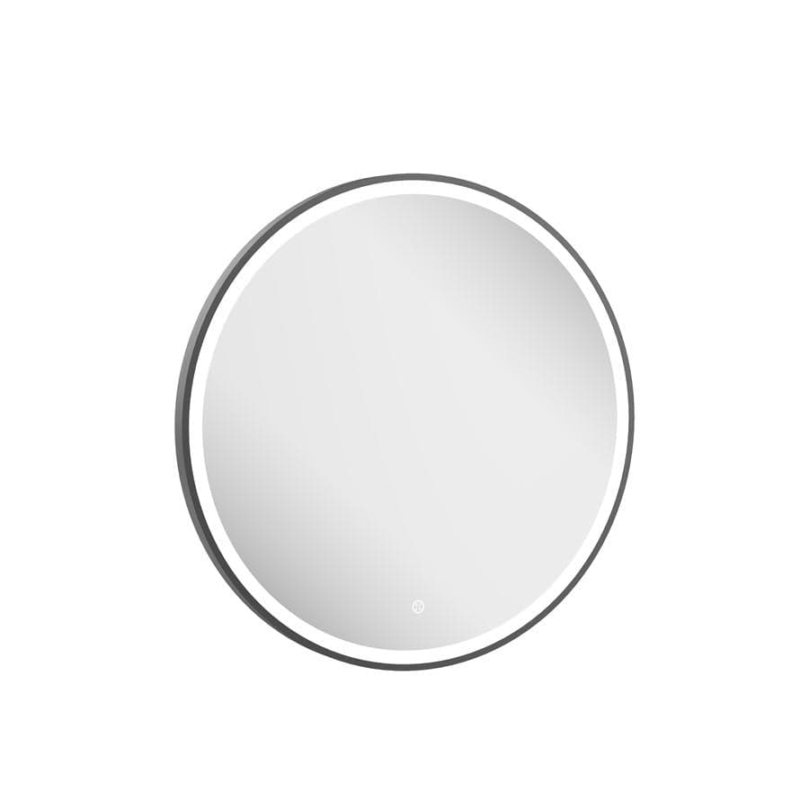 Crosswater Illuminated Mirror 700mm / Slate Crosswater Infinity Round Framed LED Illuminated Mirror