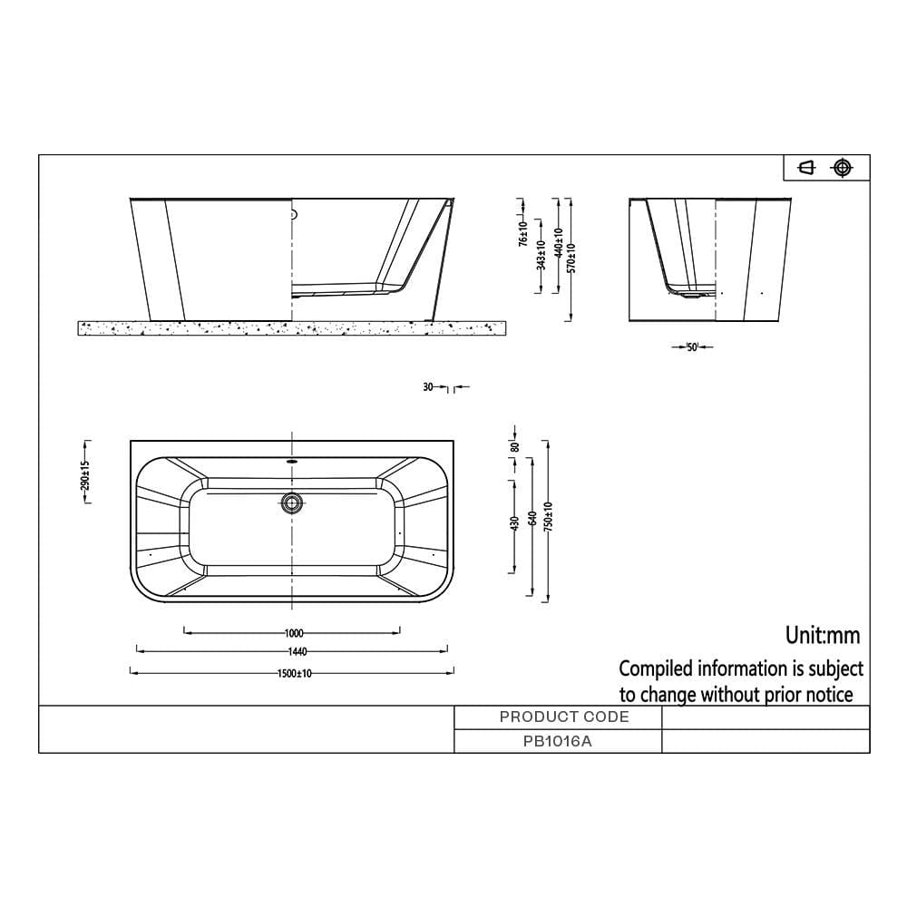 Imex Back to Wall Freestanding Baths Imex Ravine Back to Wall Freestanding Bath