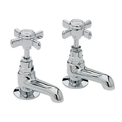 Heritage Dawlish Short Nose Basin Pillar Taps (Pair)