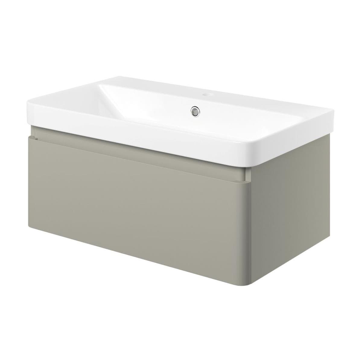 Aquarius Bathrooms Wall Mounted Vanity Unit Aquarius Sophie Wall Hung One Drawer Vanity Unit with 1 Tap Hole Basin