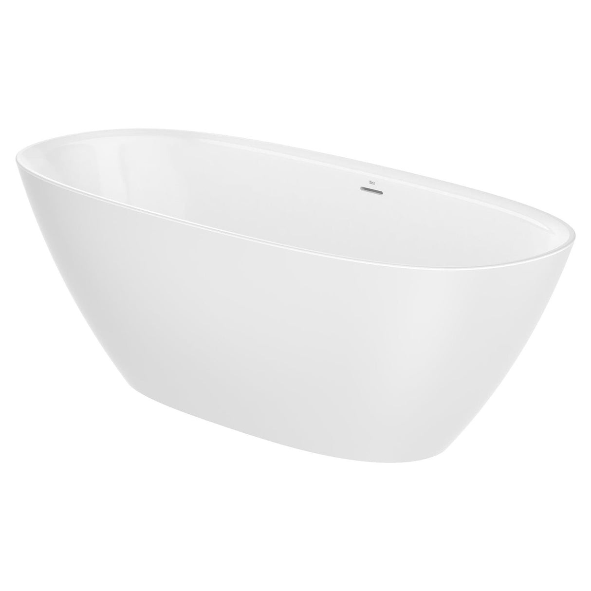 Roca Modern Freestanding Bath 1700 x 750mm Roca Ariane Oval Freestanding Stonex® Oval Bath with Click-Clack Waste