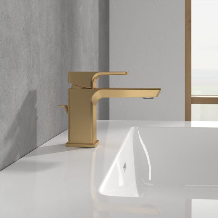 Villeroy & Boch Cloakroom Tap Brushed Gold / Yes Villeroy & Boch Subway 3.0 Mini Basin Mixer Tap
