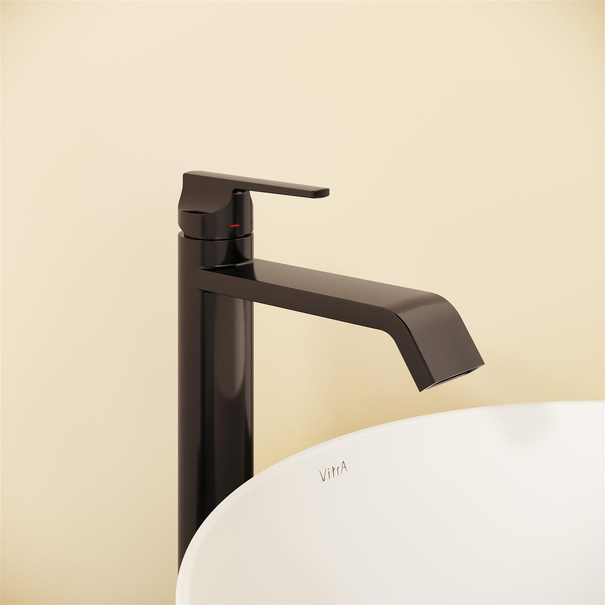VitrA Tall Basin Tap Gloss Black VitrA Suit Tall Basin Mixer Tap