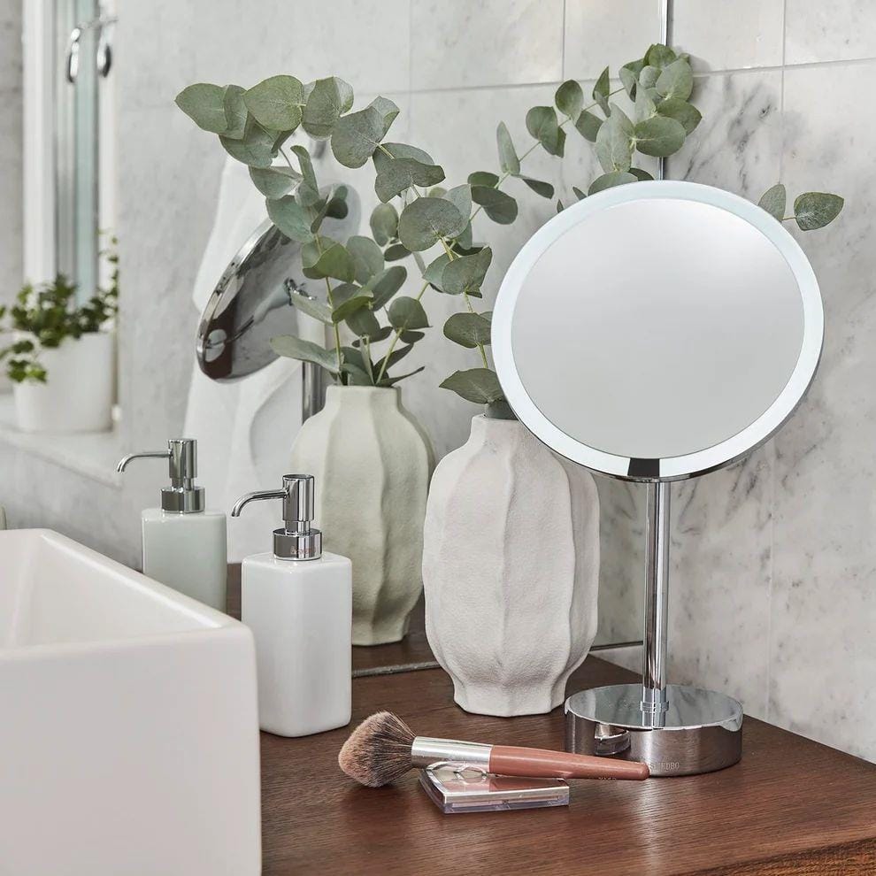 Smedbo Soap Dispenser Smedbo Ice Freestanding Square Soap Dispenser in Chrome