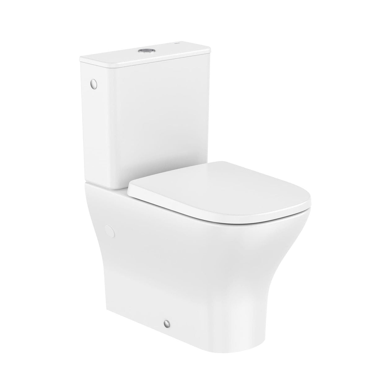 Roca Close Coupled Toilet Roca Optica Compact Close Coupled Back to Wall Rimless Toilet with Soft Close Seat