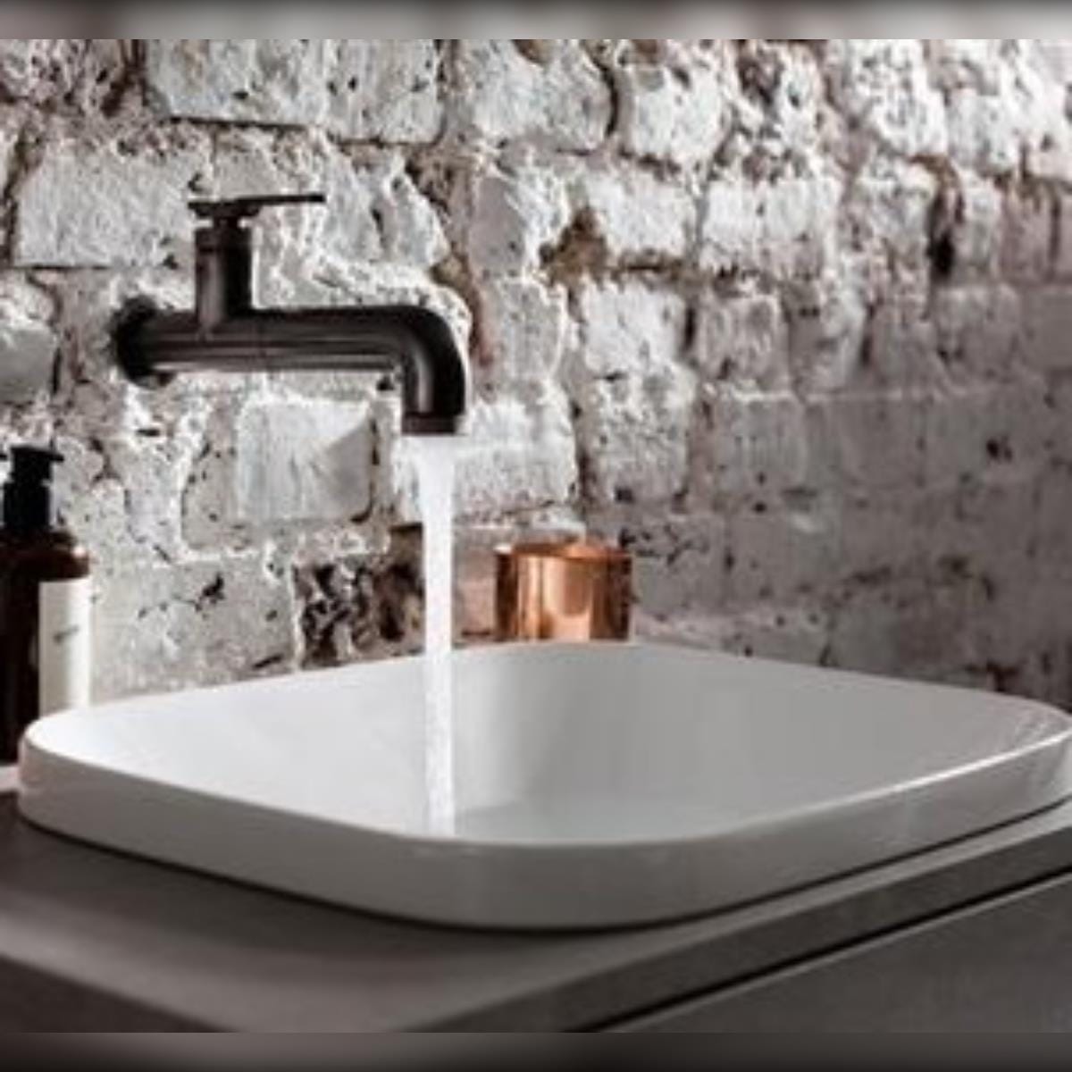 Crosswater Semi-Recessed Basin Crosswater Union Semi Recessed Basin with Overflow 450 x 350mm in White