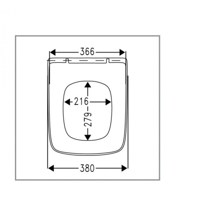 Villeroy & Boch Architectura Square Soft Close, Quick Release Toilet Seat in White Alpin