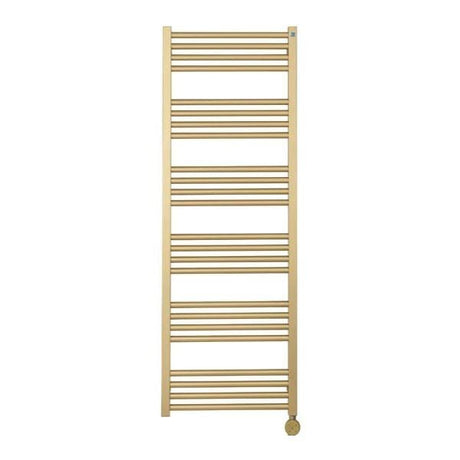 Crosswater Ladder Rail 1380 x 480mm / Electric Only Crosswater MPRO Designer Vertical Towel Radiator in Brushed Brass