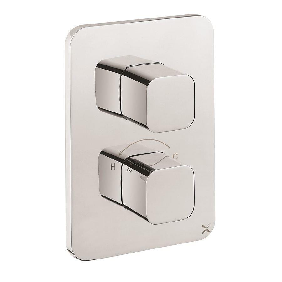 Crosswater Concealed Shower Valve Crosswater Glide II Crossbox 2 Outlet Multi-Flow Trimset in Chrome